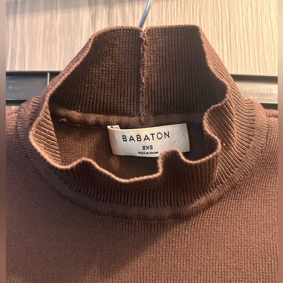 Aritzia Babaton Brown Ribbed Dress - Picture 2 of 4